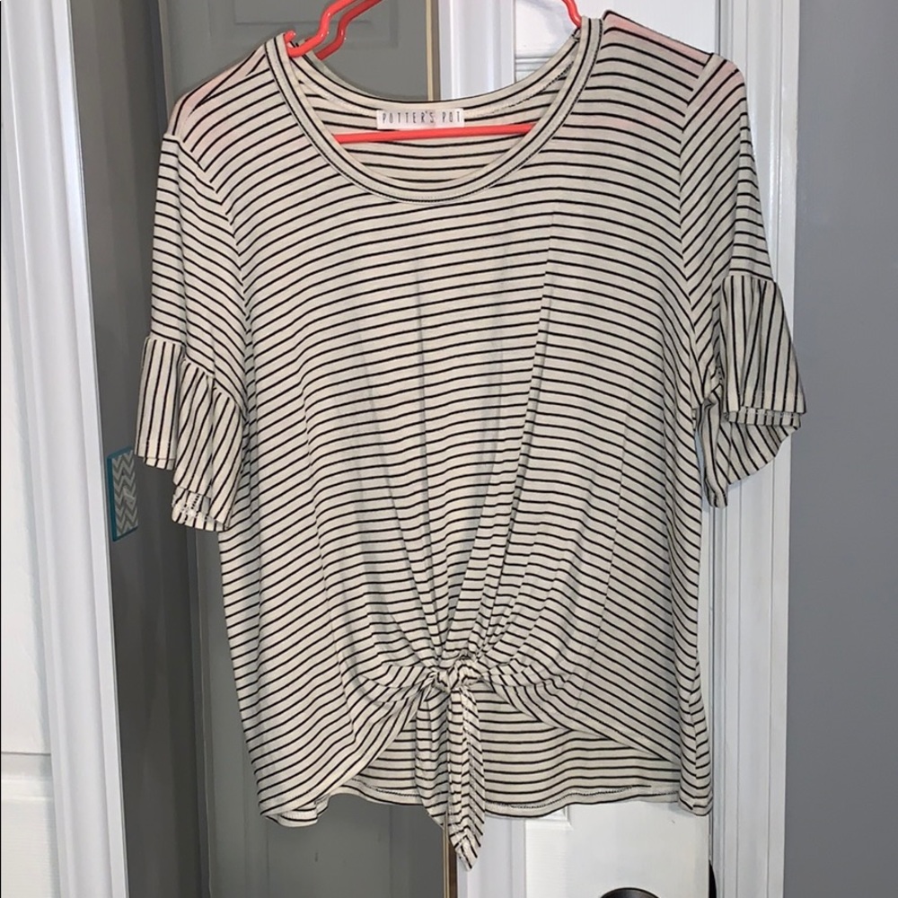Boutique front tie top